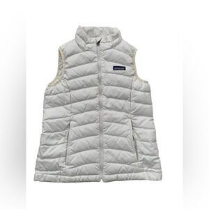 Patagonia Kid’s Size Small, 7-8, Natural White Down Fill Sweater Puffer Vest